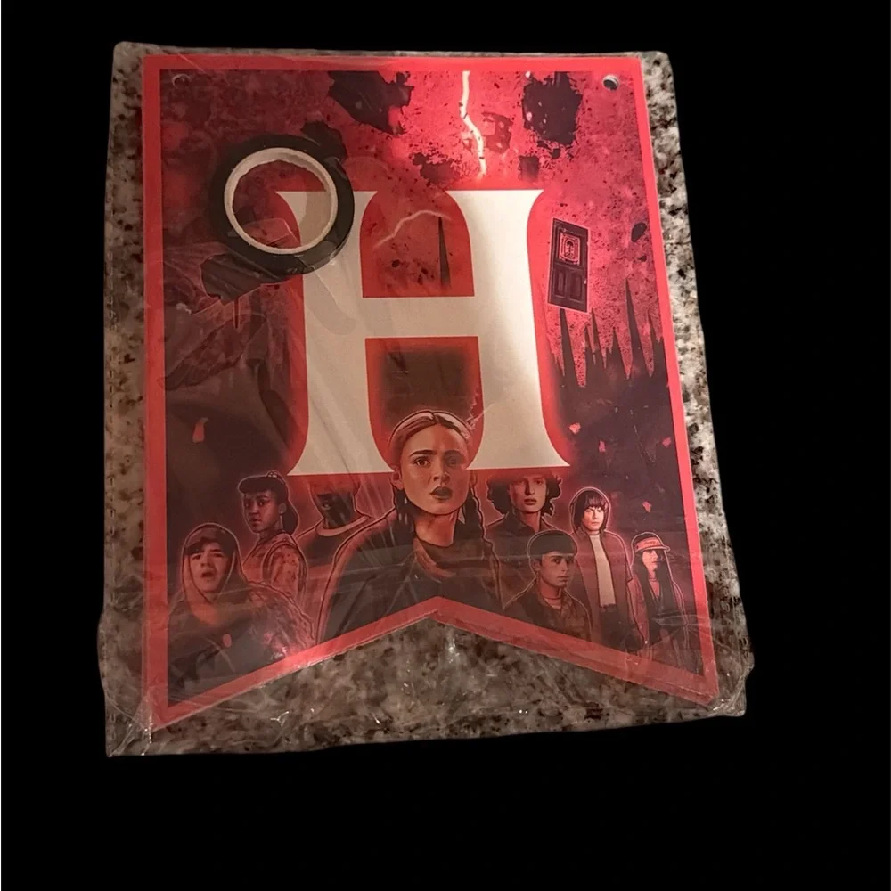 Stranger Things Happy Birthday Banner